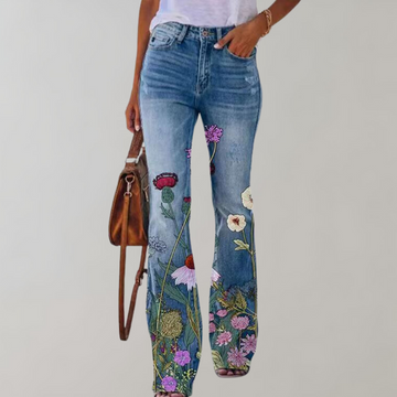 Emma - Floral Pattern Jeans