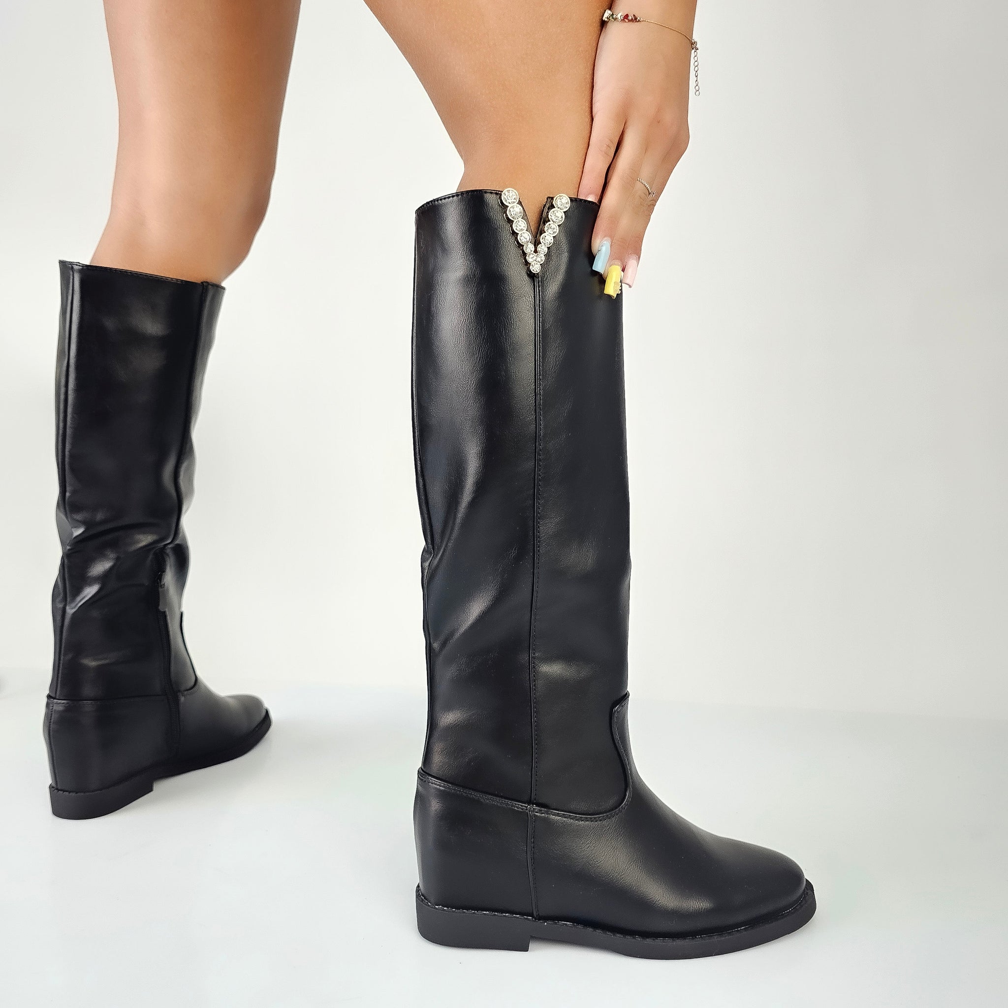 Anna - Women's Hidden Wedge Boots